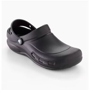 Like New Crocs Bistro Slip Resistant Work Clogs Black Womens 7 Mens 5